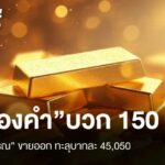 “ทองคำ” เช้านี้บวก 150 “รูปพรรณ” ขายออกทะลุบาทละ 45,050